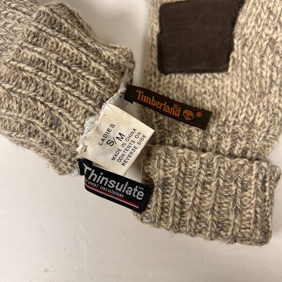 Timberland Women's Wool Leather Gloves Size S/M - Picture 3 of 4